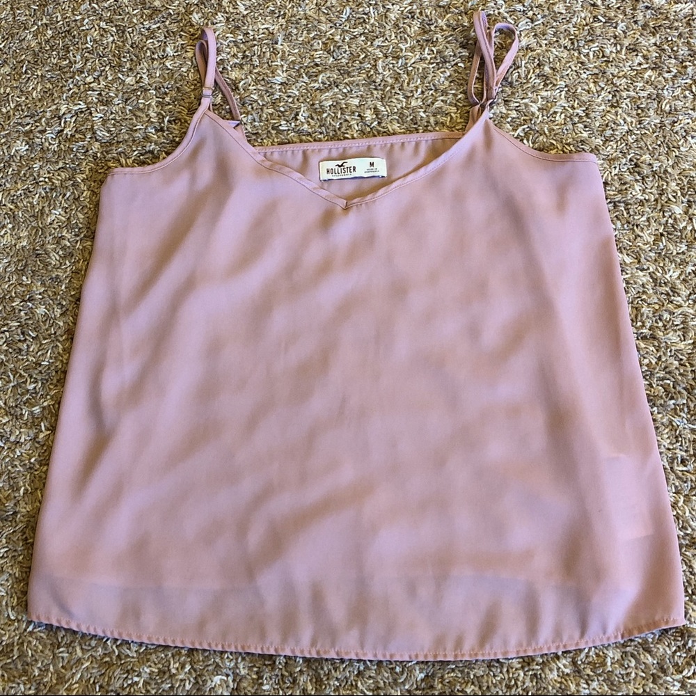 Hollister flowy tank M pink adjustable straps